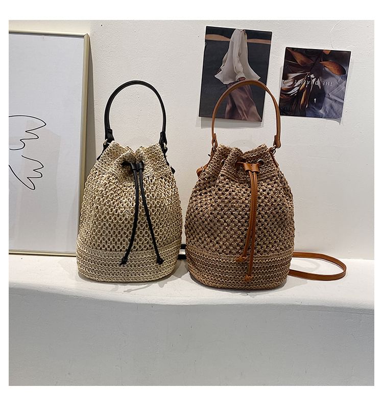 Straw Bucket Bag