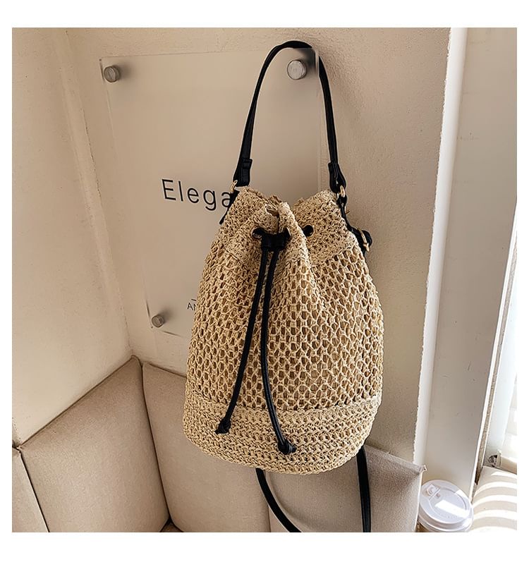 Straw Bucket Bag