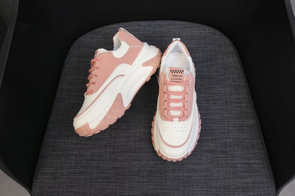 Two Tone Lace-Up Sneakers