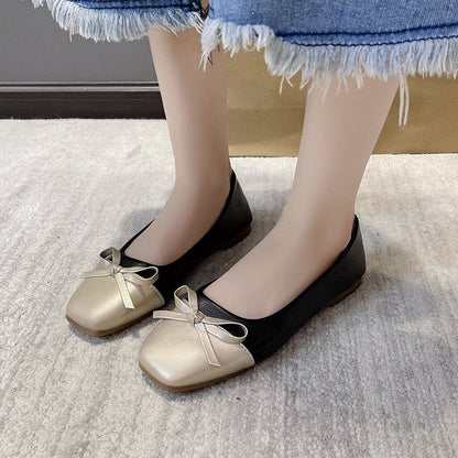 Cap Toe Bow Flats
