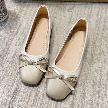 Cap Toe Bow Flats