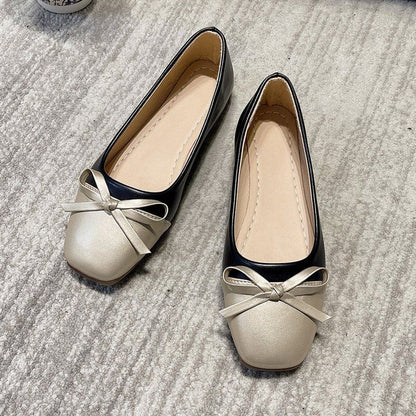 Cap Toe Bow Flats