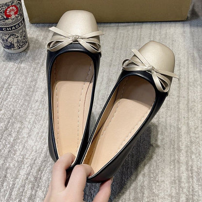 Cap Toe Bow Flats