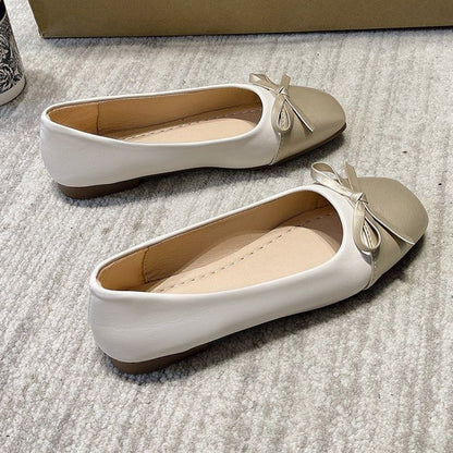 Cap Toe Bow Flats