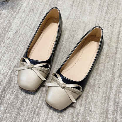 Cap Toe Bow Flats
