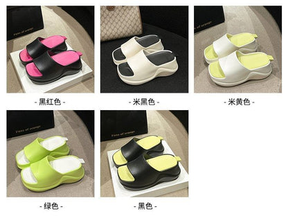 Plain Platform Home Slippers