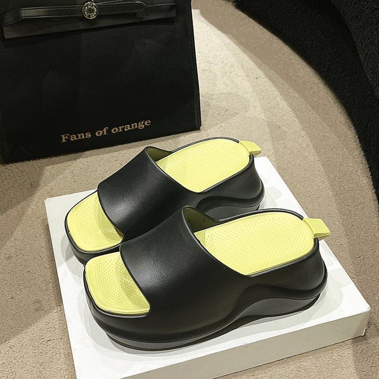 Plain Platform Home Slippers