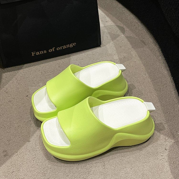 Plain Platform Home Slippers