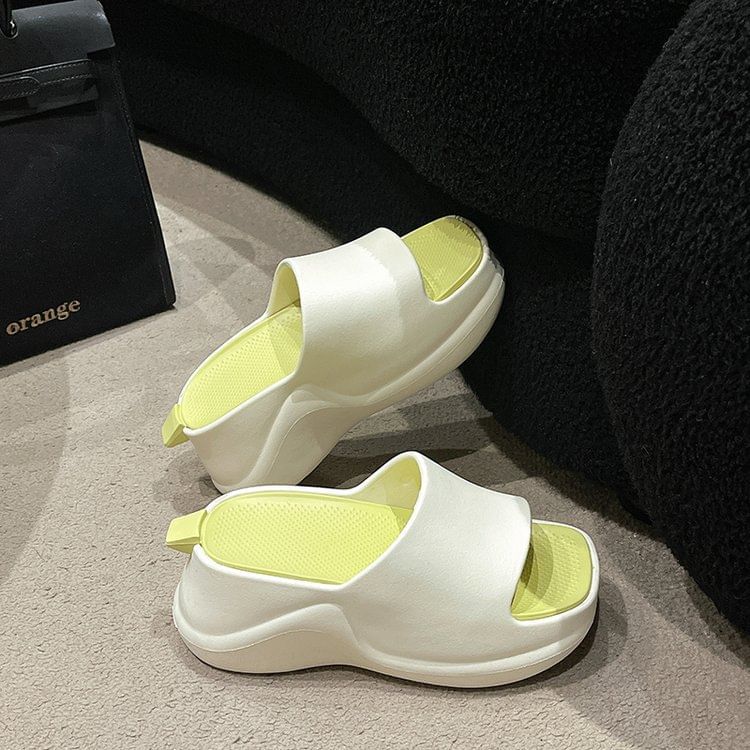 Plain Platform Home Slippers