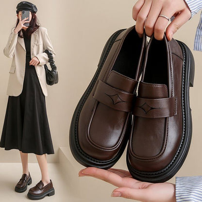 Faux Leather Platform Loafers