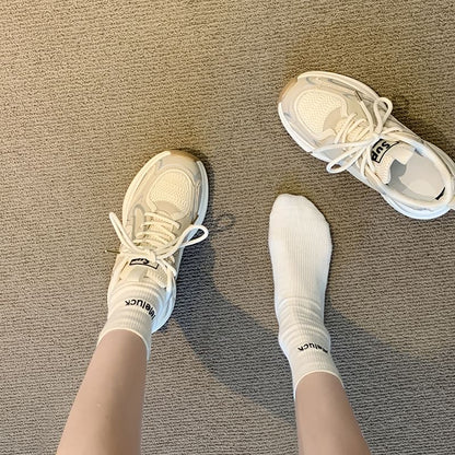 Lace-Up Platform Sneakers