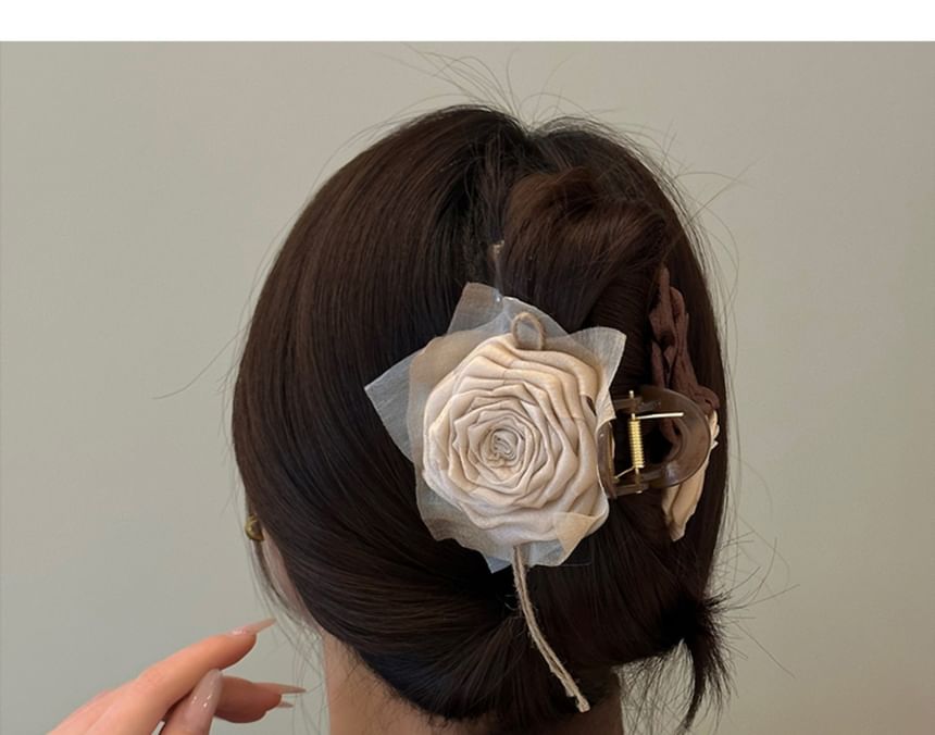 Floral Fabric Hair Clamp / Hair Clip