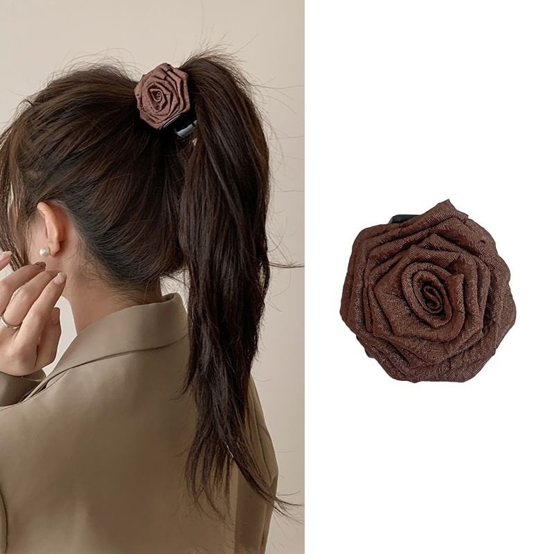 Floral Fabric Hair Clamp / Hair Clip