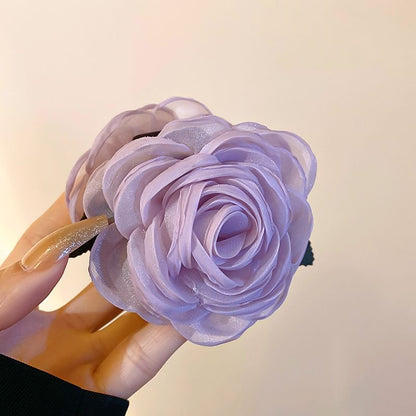 Floral Mesh Hair Claw