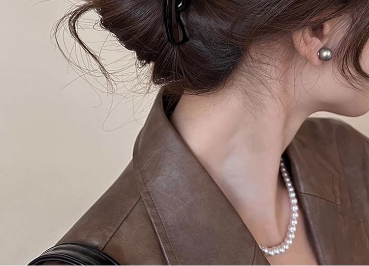 Faux Pearl Heart Hair Claw