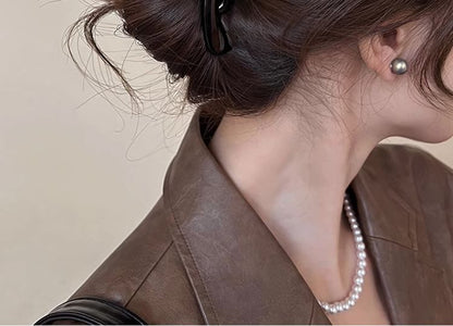 Faux Pearl Heart Hair Claw