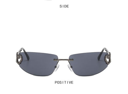 Heart Rimless Sunglasses