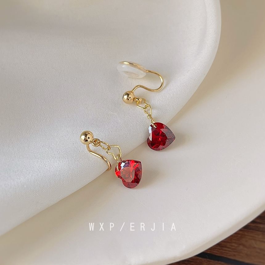 Heart Drop Earring