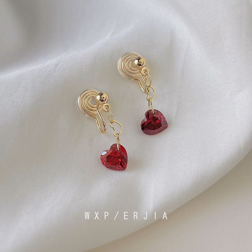 Heart Drop Earring