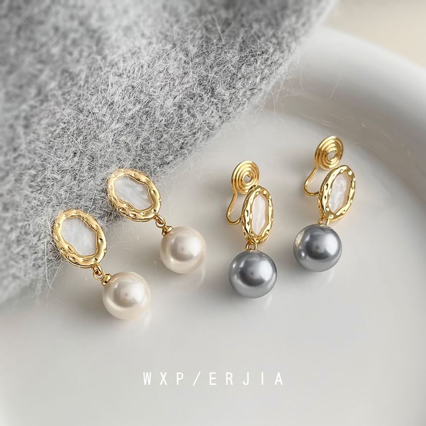 Earring Pearl Cuff Faux