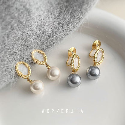 Earring Pearl Cuff Faux