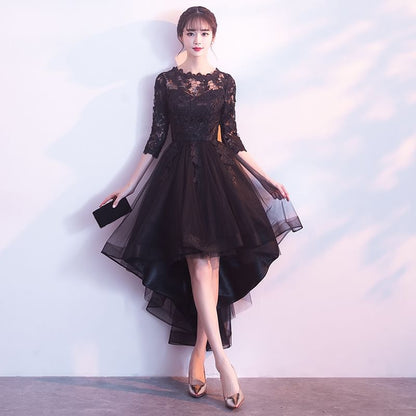 Elbow-Sleeve Lace Panel A-Line Cocktail Dress (Various Designs)