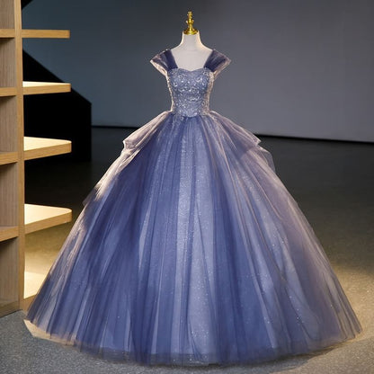 Off-Shoulder Sequined Ball Gown