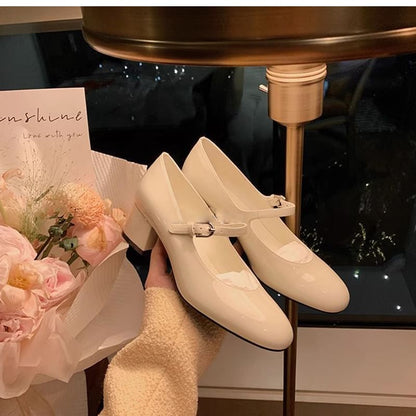 Heel Chunky Jane Pumps Mary