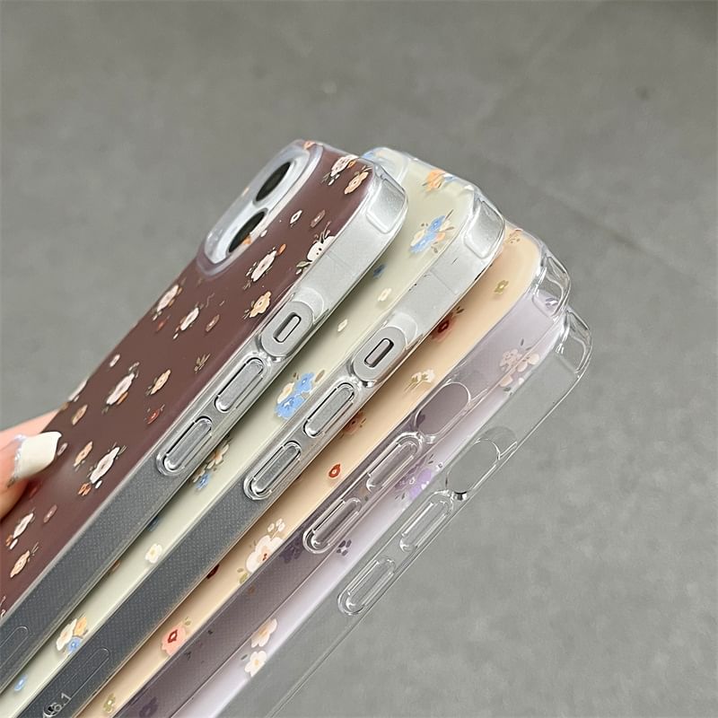 Floral Phone Case - 15 Pro Max / 15 Pro / 15 / 14 Pro Max / 14 Pro / 14 / 13 Pro Max / 13 Pro / 13 / 12 Pro Max / 12 Pro / 12 / 11