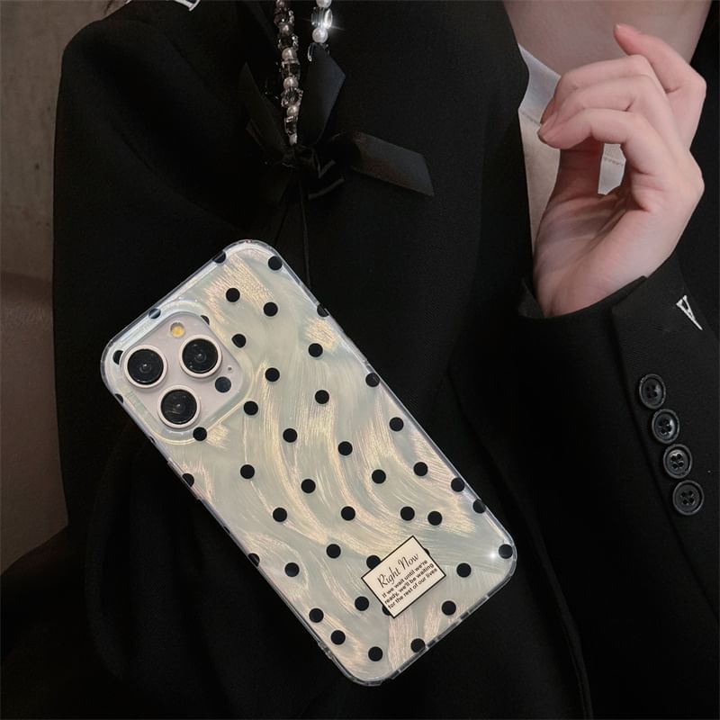 Polka Dot Phone Case - 15 Pro Max / 15 Pro / 15 / 14 Pro Max / 14 Pro / 14 / 13 Pro Max / 13 Pro / 13 / 12 Pro Max / 12 Pro / 12 / 11