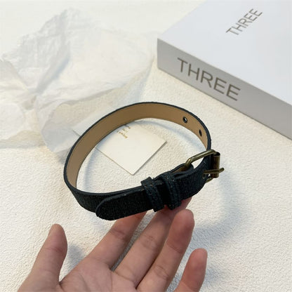 Buckled Denim Choker