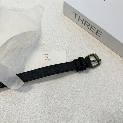 Buckled Denim Choker