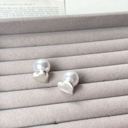 Heart Alloy Stud Earring