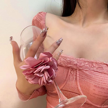 Fabric Ring Open Floral