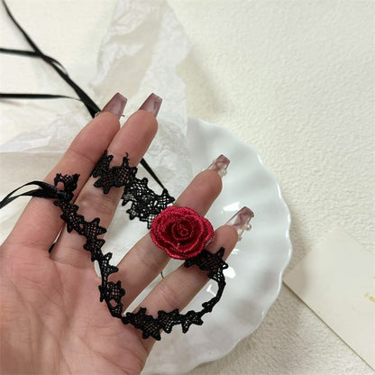 Choker Fabric Rose