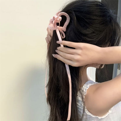 Clamp Ribbon Heart Hair