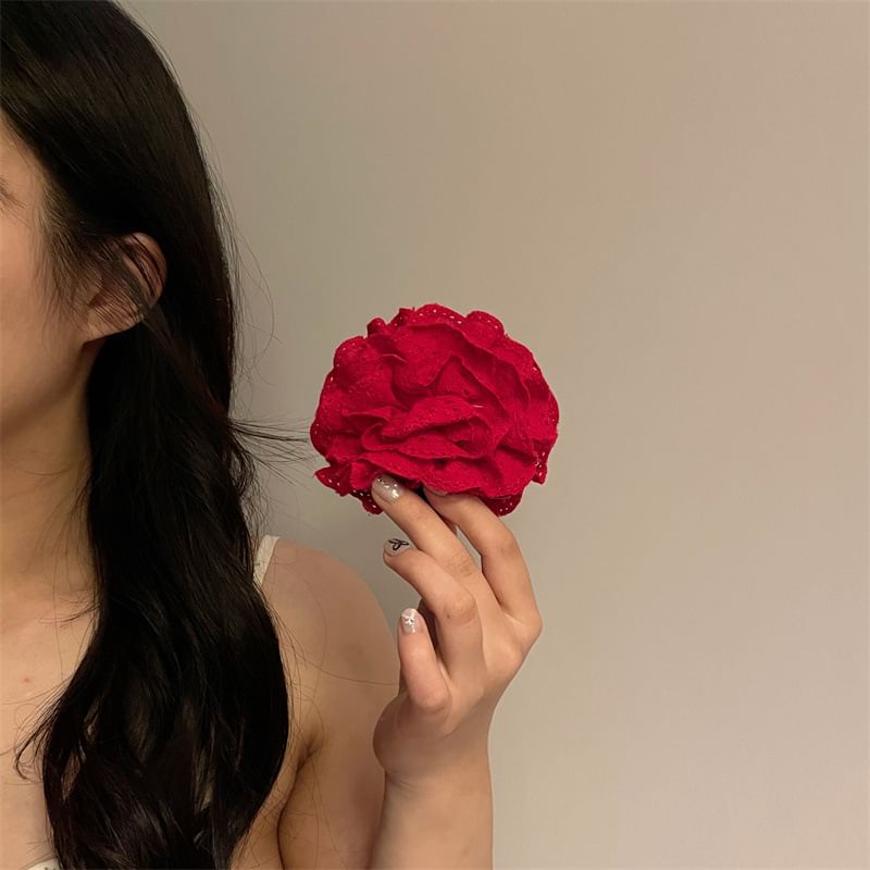 Floral Fabric Hair Clamp / Scrunchie