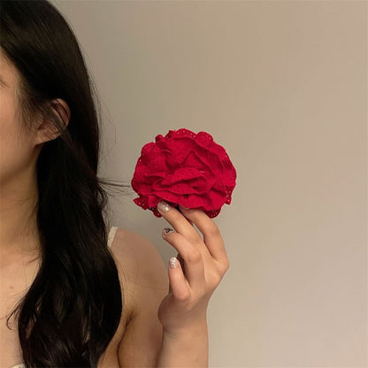 Floral Fabric Hair Clamp / Scrunchie