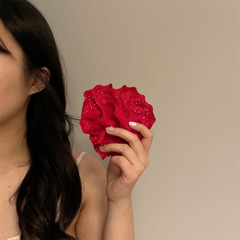 Floral Fabric Hair Clamp / Scrunchie