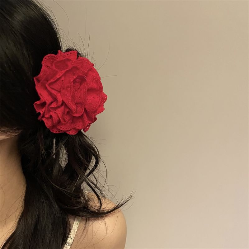 Floral Fabric Hair Clamp / Scrunchie