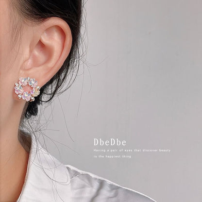 Earring Hoop Floral Alloy