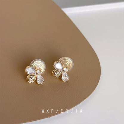 Earring Stud Alloy Bee Rhinestone