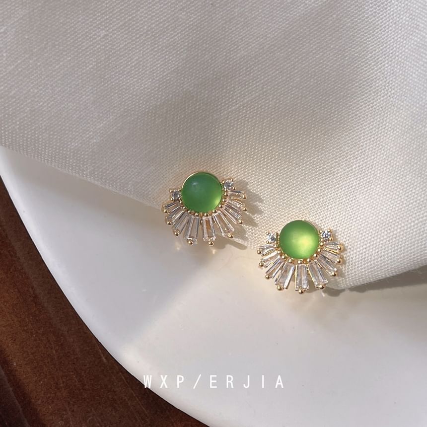 Gemstone Alloy Rhinestone Ear Faux Cuff