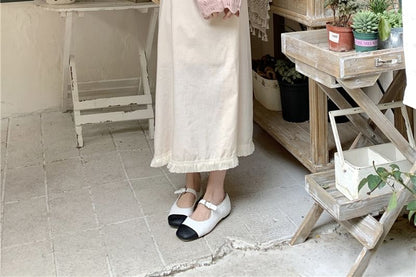 Thin Strap Scoop Neck Midi A-Line Dress / Cardigan