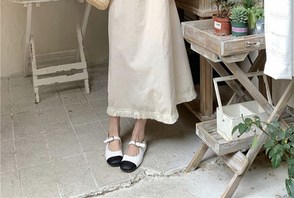 Thin Strap Scoop Neck Midi A-Line Dress / Cardigan