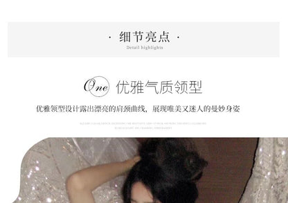 Ruched Trained Gown Evening Mermaid Sequin Strapless Slit