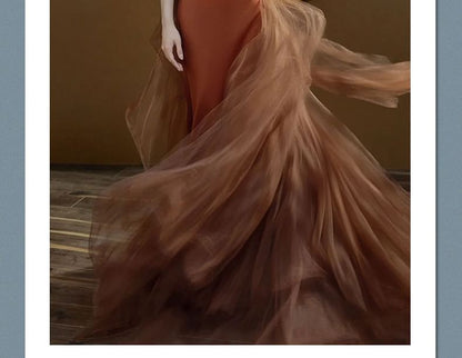 Mermaid Trained Evening Gown Strapless Bow Back Plain