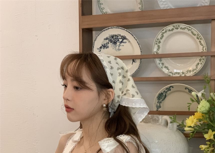 Designs) Embroidered Triangle (Various Head Scarf Lace