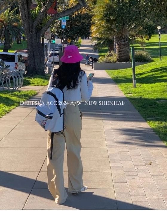 Plain Drawstring Bucket Hat