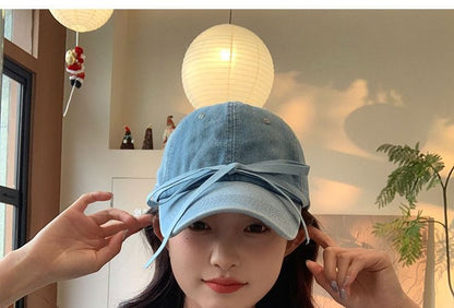 Bow Denim Baseball Cap